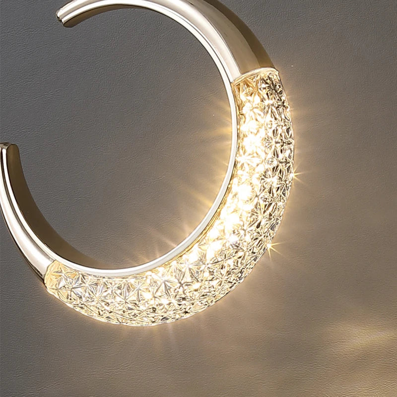 LED Moon Pendant Lights Nordic Indoor Acrylic Ceiling Lighting Bedside