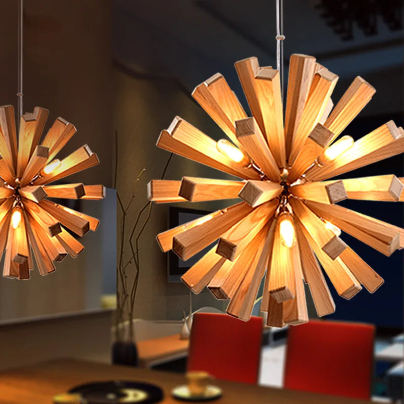DIY LED chandelier art creative personality lamps Nordic living room