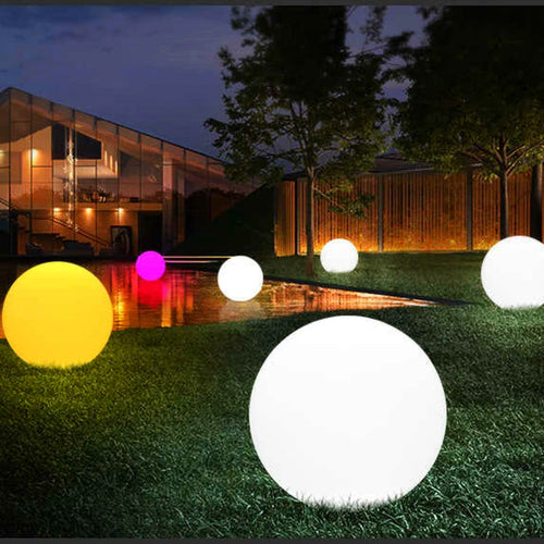 16" Outdoor Lightings Garden Ball Lawn Lights LED Street Lamps