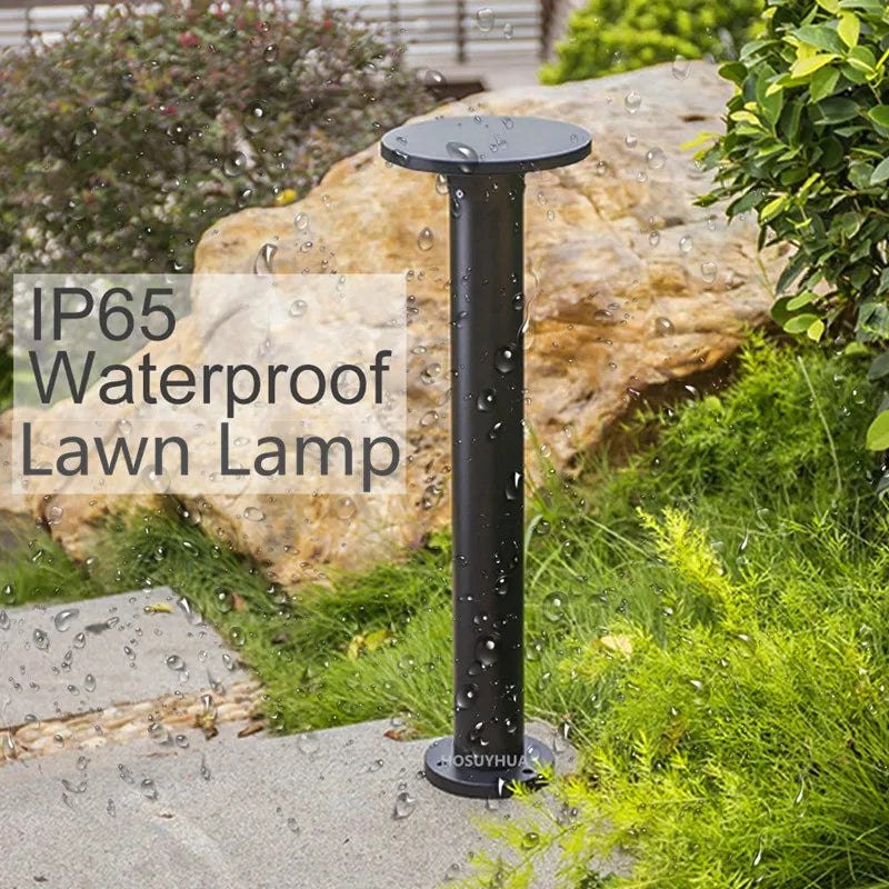 New Led Lawn Lamp Round Outdoor IP65 Waterproof Garden Landscape
