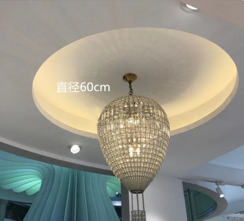 French modern wholesale retro crystal hot air balloon chandelier for
