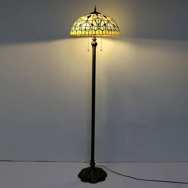 Royal Tiffany Style Floor Lamp 63 Inches Tall Stained