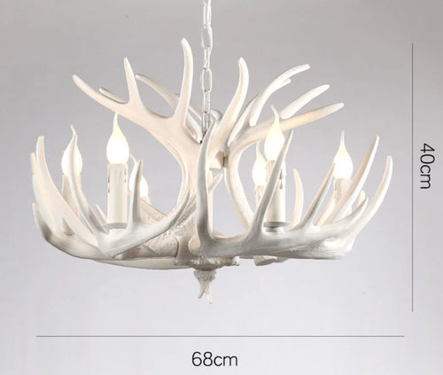 American rustic style  resin antler chandelier lighting antique