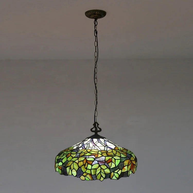 Victorian Tiffany-Style 2-Light Ceiling Pendant Fixture