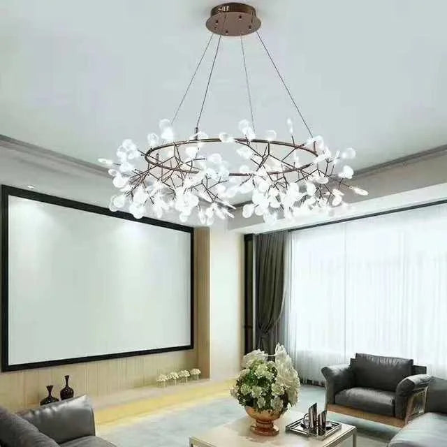 Nordic Firefly Chandelier  Modern Bedroom Pendant Lighting  Indoor