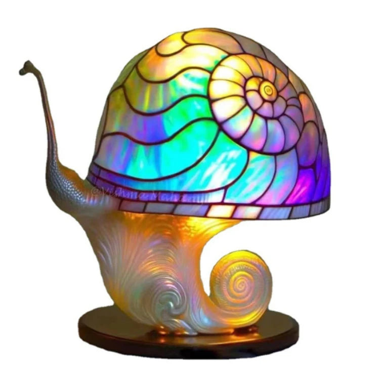 Colorful Stained Glass Table Lamp Decoration European Country Style