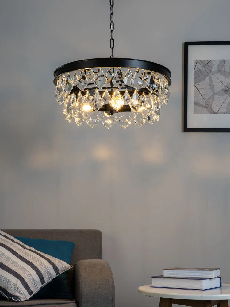 Retro maple leaf crystal lamp fashion post modern chandelier Nordic