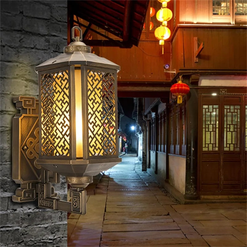 BROTHER Classical Outdoor Wall Lights Retro Bronze LED Sconces Lamp