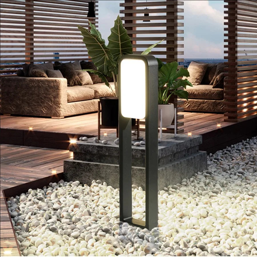 20W  Outdoor Stand Pole Column LED Lawn Light Aluminum Garden Lawn