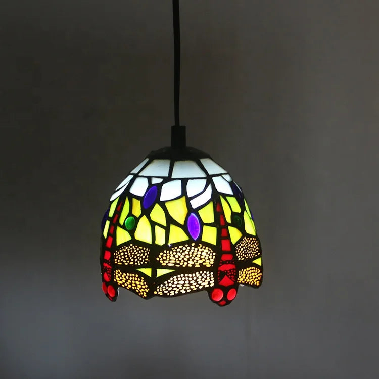 Tiffany Chandelier Lighting Colorful Stained Glass