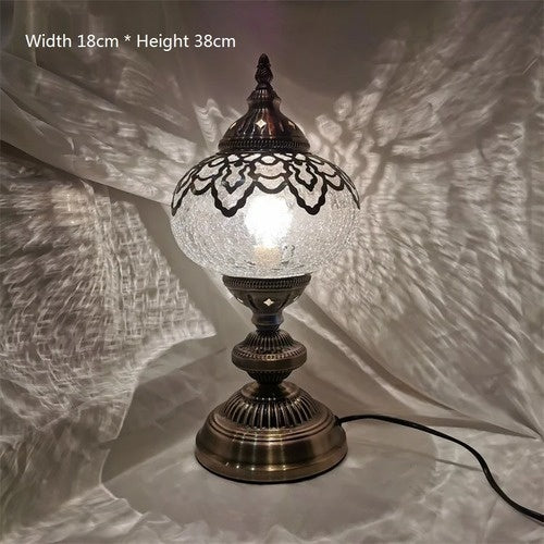 Big Size Creative Holiday Retro ice-cracked Table Lamps Clear Turkish