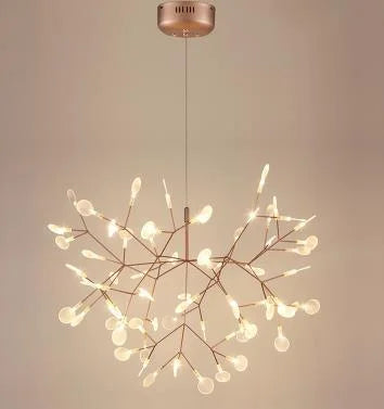 Nordic Firefly Chandelier  Modern Bedroom Pendant Lighting  Indoor