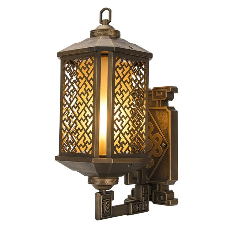 BROTHER Classical Outdoor Wall Lights Retro Bronze LED Sconces Lamp