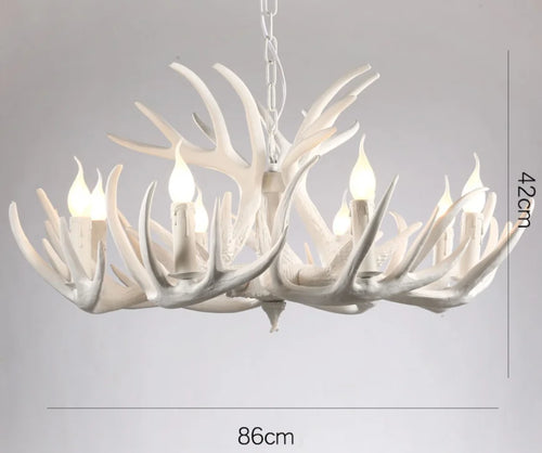 American rustic style  resin antler chandelier lighting antique