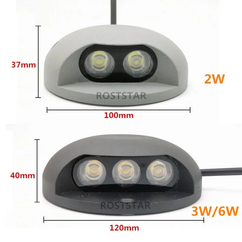 Free Shipping waterproof outdoor 2W/3W 6WLED underground lights led