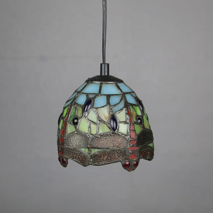 Tiffany Chandelier Lighting Colorful Stained Glass