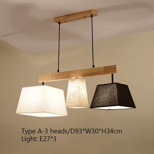 Modern Led Pendant Lights for Dining Room Wooden Home Living Room