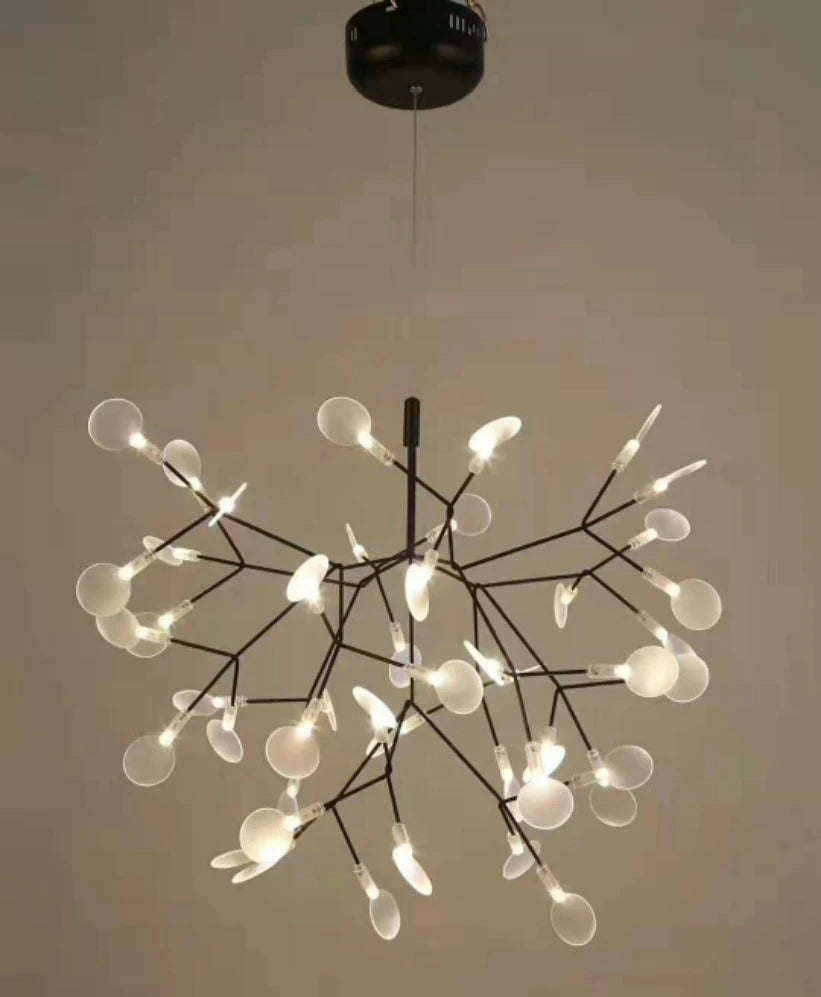 Firefly Chandelier Nordic Modern Firework Ceiling Light Black Branch