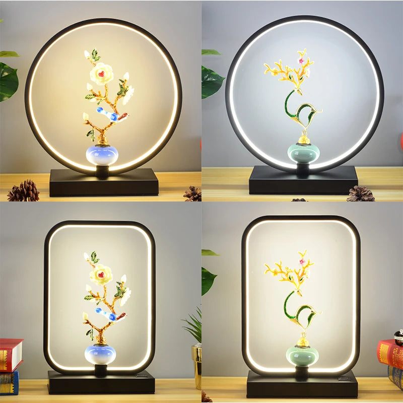 Modern Minimalist LED Table Lamps New Chinese Table Light Fixtures