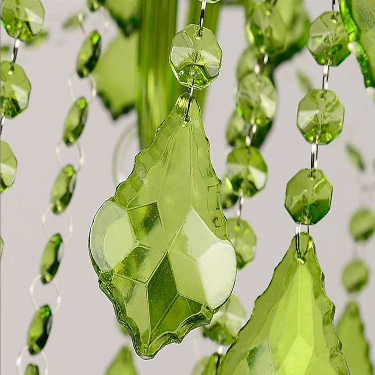 Luxury green color modern crystal ceiling pendant lighting