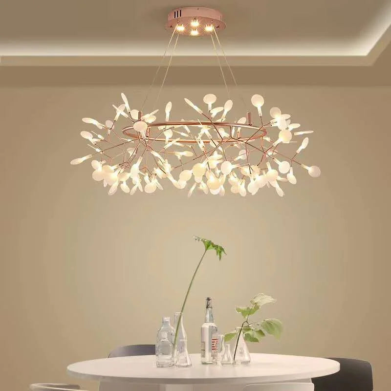 Nordic Firefly Chandelier  Modern Bedroom Pendant Lighting  Indoor