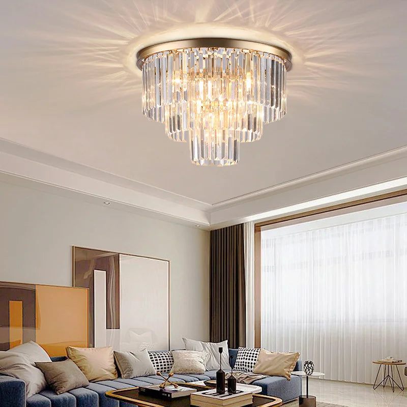 LED Luxury Modern Crystal Ceiling Light Crystal Lights Ceiling