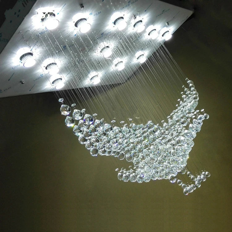 Villa Ceiling Lamp Eagle Crystal Chandelier Led Light Decorative Hotel