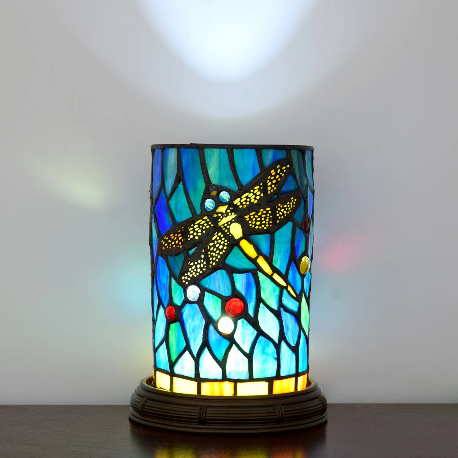 Nordic Retro Tiffany Stained Glass Lamp Handcrafted Table Lights Desk