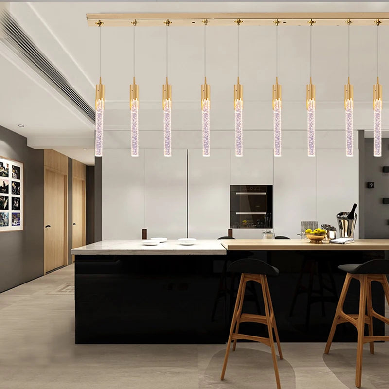 Modern Minimalist Dining Room Chandelier Luxury Crystal Lamp Nordic