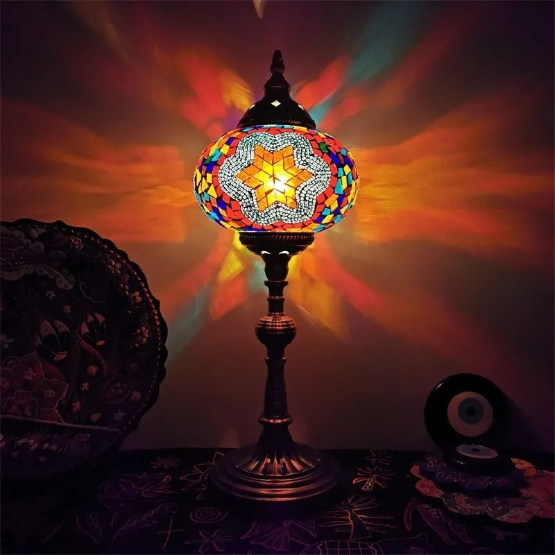 Turkish mosaic table Lamp vintage art deco Handcrafted lamparas de