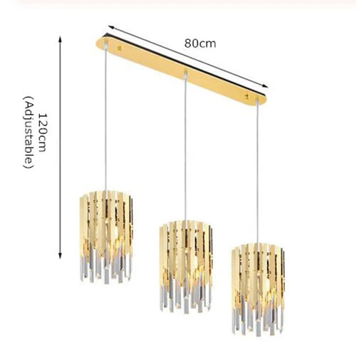 Modern Kitchen Crystal Glass LED Hanging Pendant Lamp Light for