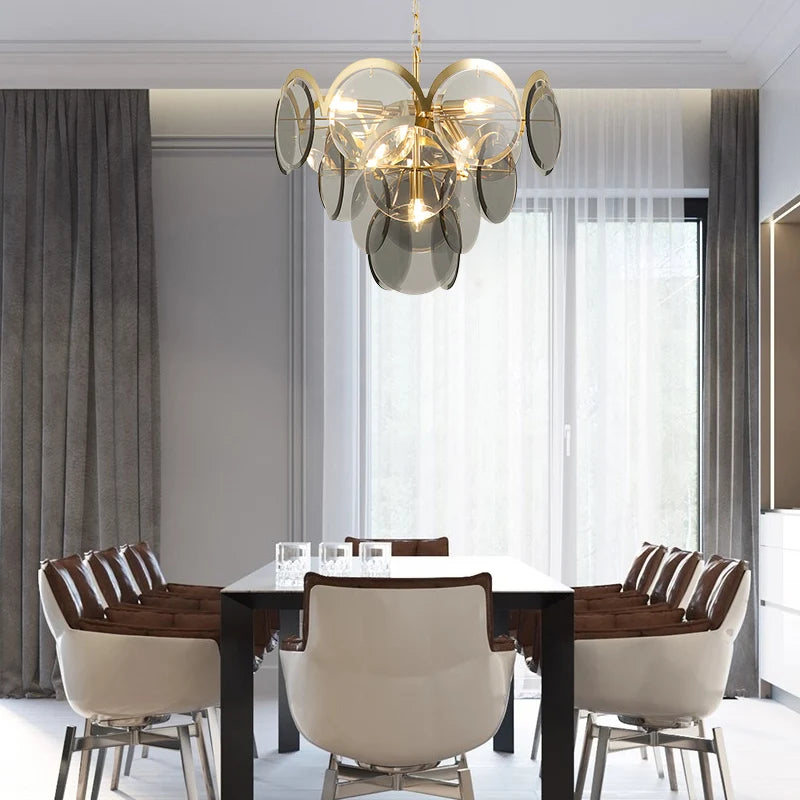 Post-modern living room dining room glass chandelier chandelier Nordic