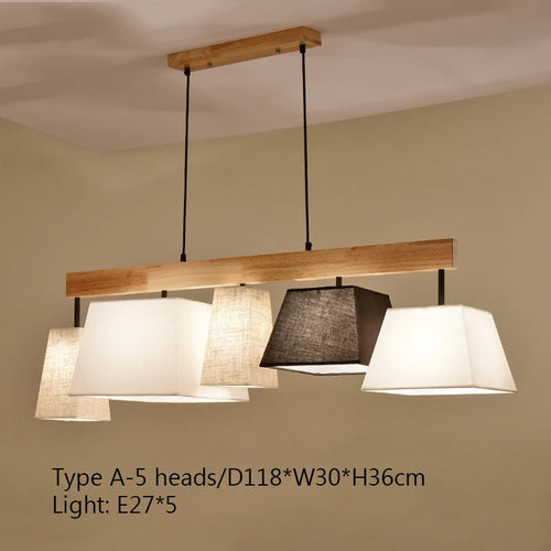 Modern Led Pendant Lights for Dining Room Wooden Home Living Room