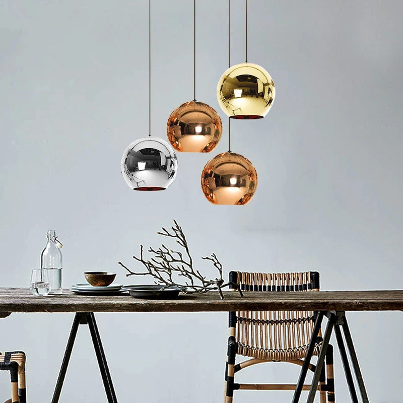 Modern Pendant Lights Nordic Glass Ball Hanglamp for Dining Room