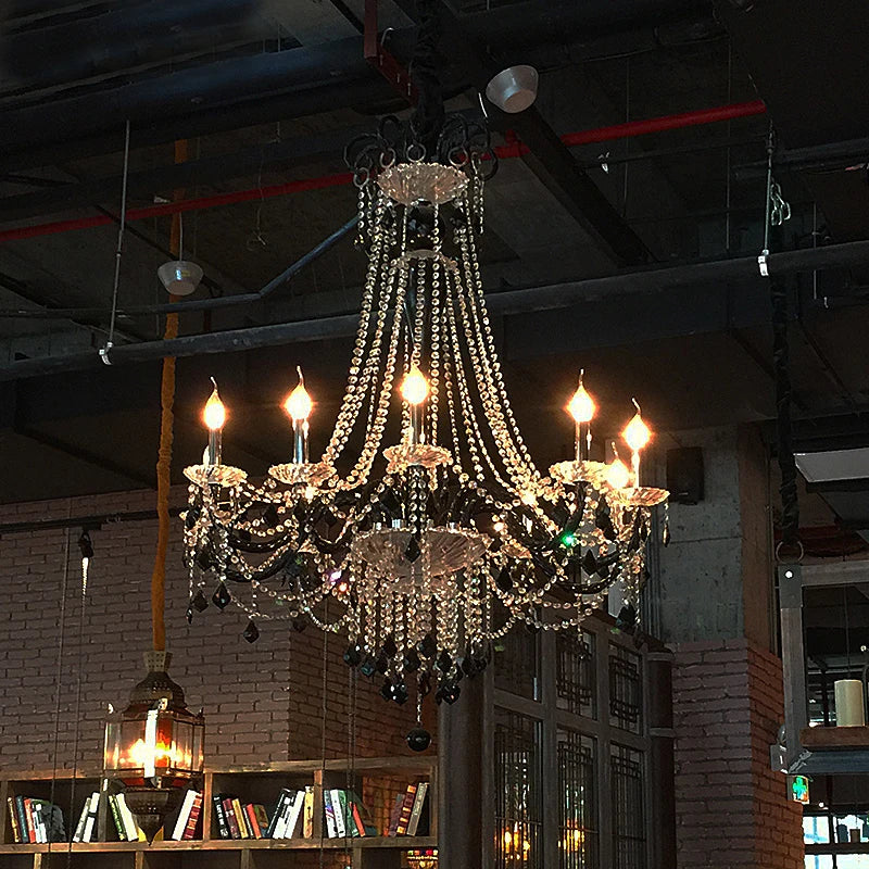 Hanging Light For Dining Room Vintage French Glass Crystal Chandelier