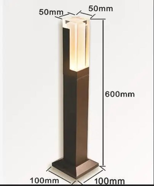 12W COB LED Exterior Bollard light 1000lm H600mm outdoor floor light