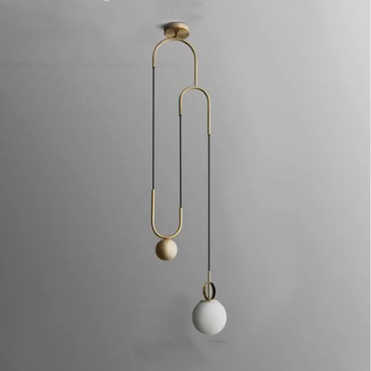 Minimalist Modern Chandelier Elegant Pendant Lamp Copper