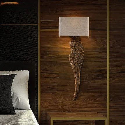 Wood Sconce Wall Light Style Loft Industrial Wall Lamp LED Cloth
