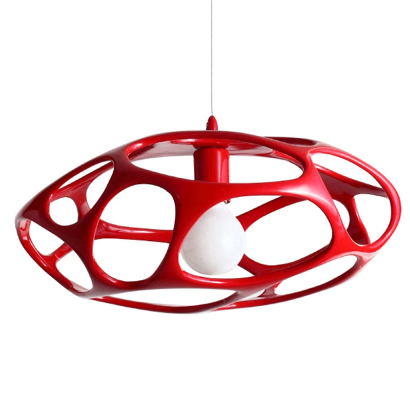 Black/White/Red Modern Nordic Led Light Fixtures Resin Pendant Lamps