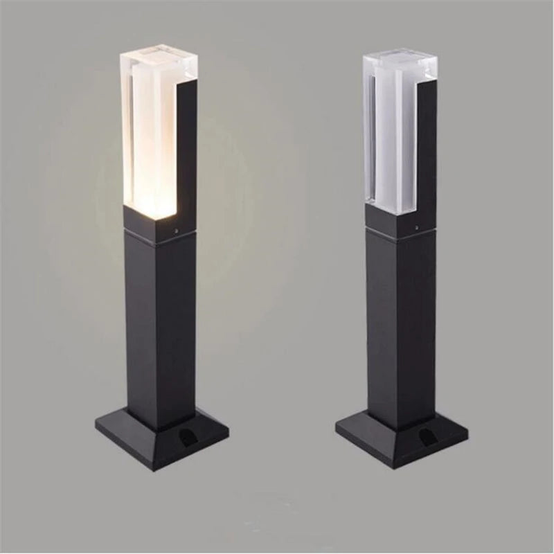 4PCS 12W LED Exterior Bollard Light H800mm 600mm Outdoor Garden COB