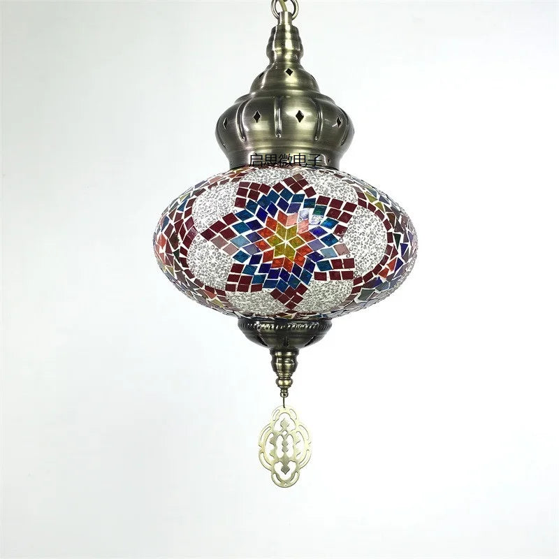 Dia 25cm New Style Turkey Ethnic Customs Handmade Lamp Romantic Cafe