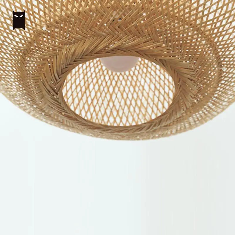 60cm Hand Bamboo Rattan Wicker Chandelier Fixture Chinese Rustic