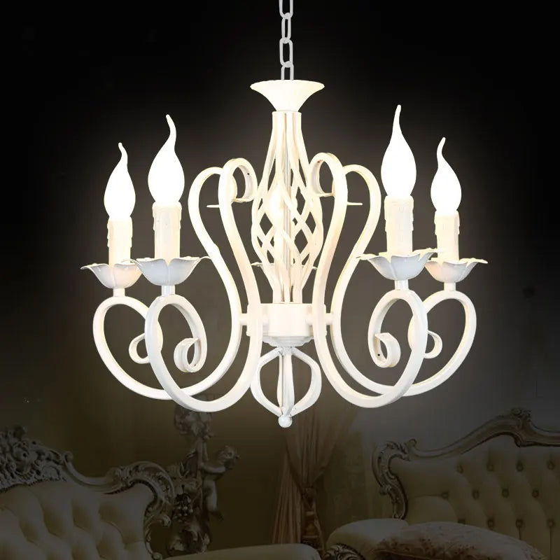 Christmas European Fashion Vintage Chandelier Ceiling lamp 6 Candle