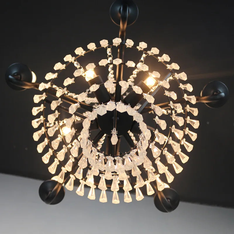 Crystal pendant lamp clothing store KTV Internet cafe retro candle
