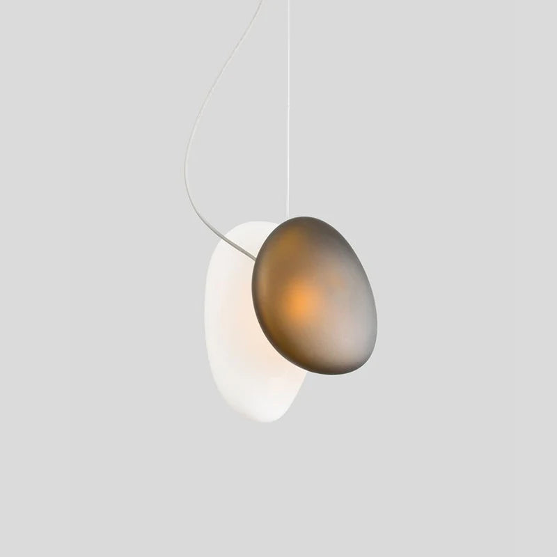 Italian art designer minimalist postmodern frosted glass chandelier