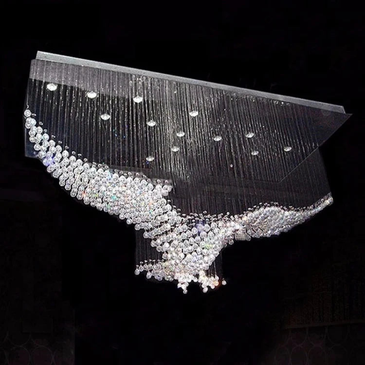 Villa Ceiling Lamp Eagle Crystal Chandelier Led Light Decorative Hotel