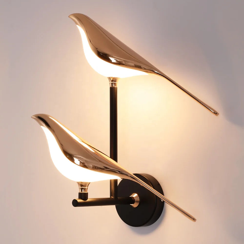 Interior Decor Bird Led Wall Lamp For Living Room Bedroom