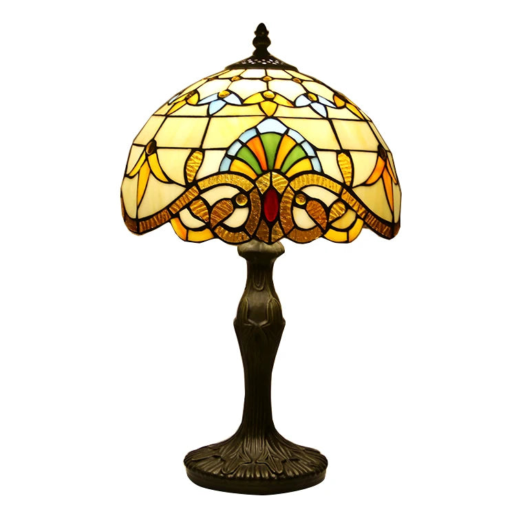 12 Inch Tiffany Table Lamp Stained Glass European Baroque