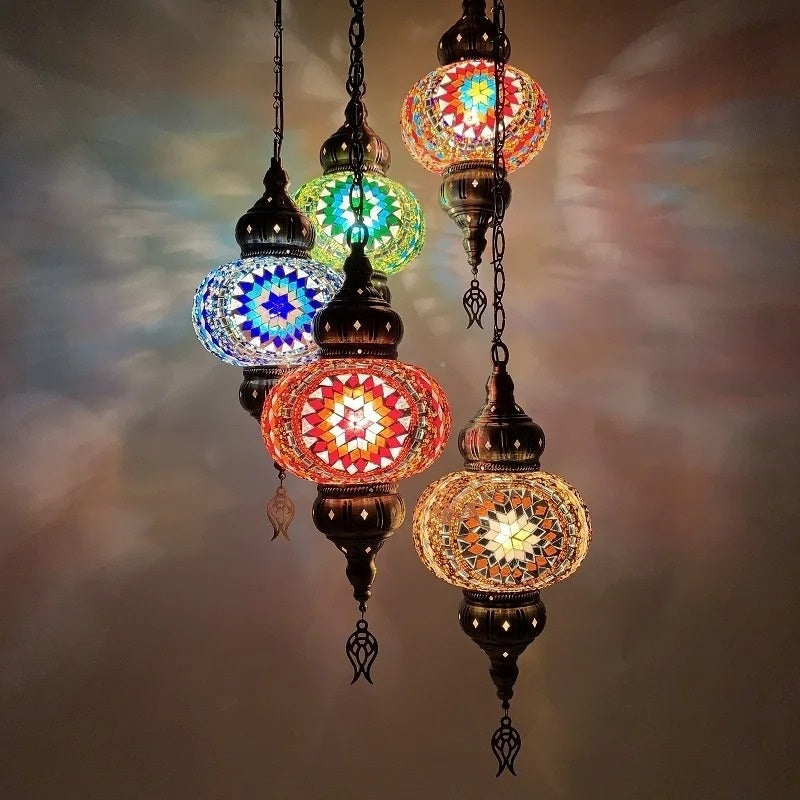 Newest Turkey ethnic customs handmade Mosaic lamp romantic Hotel cafe