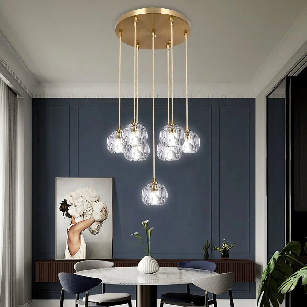 Head Cluster Chandelier Multiple LED Pendant Light